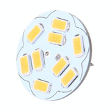 G4 4W, Warm White , 200LM 9 LED SMD 5730 Round Decorative Light for Indoor / Outdoor Decoration, DC 12V, Back Pins