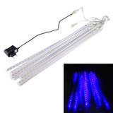 50cm 8 Tubes DIP Meteor Rain Light, LED Decorative Light, Tube Diameter: 1.2cm, AC 100-240V, US, EU Plug Optional(Blue Light)