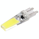 G9 3W 300LM COB LED Light , Silicone Dimmable for Halls / Office / Home, AC 220-240V, Transparent Plug(White Light)