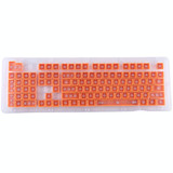 104 Keys Double Shot PBT Backlit Keycaps for Mechanical Keyboard(Orange)