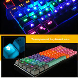 104 Keys Double Shot PBT Backlit Keycaps for Mechanical Keyboard(Orange)