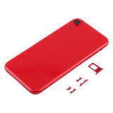 Back Housing Cover with Camera Lens & SIM Card Tray & Side Keys for iPhone XR(Red)