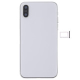 Battery Back Cover Assembly with Side Keys & Wireless Charging Module & Volume Button Flex Cable & Card Tray for iPhone X(White)