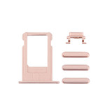 4 in 1 for iPhone 6 Plus (Card Tray + Volume Control Key + Power Button + Mute Switch Vibrator Key)(Rose Gold)