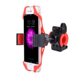 360 Degree Rotation Bicycle Phone Holder with Flexible Stretching Clip for iPhone 7 & 7 Plus / iPhone 6 & 6 Plus / iPhone 5 & 5C & 5s(Red)