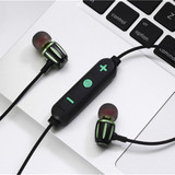 MG-G21 Bluetooth 4.2 Sport Wireless Bluetooth Earphone, Support Card(Green Black)