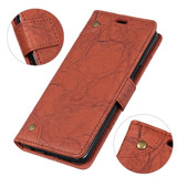 Copper Buckle Retro Crazy Horse Texture Horizontal Flip Leather Case for HTC Desire 12+, with Holder & Card Slots & Wallet(Brown)