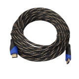 10m HDMI 1.4 Version 1080P Woven Net Line Blue Black Head HDMI Male to HDMI Male Audio Video Connector Adapter Cable