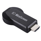 MiraScreen WiFi Display Dongle / Miracast Airplay DLNA Display Receiver Dongle Wireless Mirroring Screen Device with 2 in 1 USB Cable (Black)