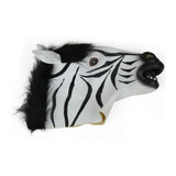 Popular Pretty Halloween Mask Masquerade Emulsion Horse Head Zebra Mask for Men and Women