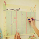 Half Year Planner Table Paper, Size: 50cm x 32cm