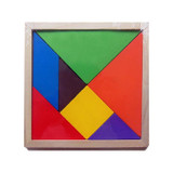 Baby Toy Fine Wooden Jigsaw Puzzle Large Size Tangram, Size: 16*16cm