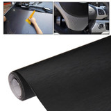 Protective Decoration Car 3D Carbon Fiber PVC Sticker, Size: 152cm(L) x 50cm(W), Black(Black)