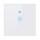 WS-UK-01 EWeLink APP & Touch Control 2A 1 Gang Tempered Glass Panel Smart Wall Switch, AC 90V-250V, UK Plug