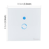 Sonoff  Touch 86mm 1 Gang Tempered Glass Panel Wall Switch Smart Home Light Touch Switch, Compatible with Alexa and Google Home, AC 90V-250V 400W 2A