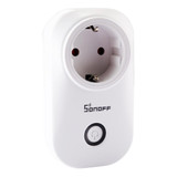 Sonoff S20-EU WiFi Smart Power Plug Socket Wireless Remote Control Timer Power Switch, Compatible with Alexa and Google Home, Support iOS and Android,  EU Plug