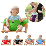 3PCS Chair Portable Seat Dining Lunch Chair Seat Safety Belt Stretch Wrap Feeding Chair Harness Seat Booster(Red)