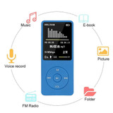 Fashion Portable LCD Screen FM Radio Video Games Movie MP3 MP4 Player Mini Walkman, Memory Capacity:8GB(Black)