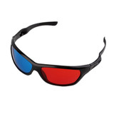 2 PCS Universal 3D Plastic Glasses Black Frame 3D Visoin Glass For Dimensional Anaglyph Movie Game DVD Video