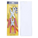 1Set 45# Steel Punch Plier Sets, Eyelet Pliers and Iron Findings, Suitable for Leather Punch (Red)