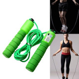 Jump Ropes with Counter Sports Fitness Adjustable Fast Speed Counting Jump Skip Rope Skipping Wire(Green)