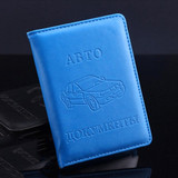 Russian PU Leather Cover Driving License Card Credit Holder Purse Wallet