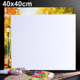 5 PCS Oil Acrylic Paint White Blank Square Artist Canvas Wooden Board Frame, 40x40cm