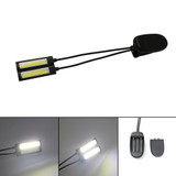 Portable Dual Flexible Arms COB LED Clip Camping Light Reading Desk Laptop Music Stand Lamp Two head