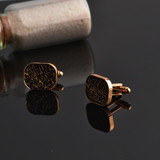 High-end men shirts Cufflinks collocation accessoriesgifts classic Mens Fashion Design carving(Gold)