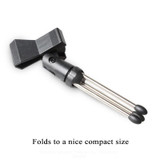 Microphone Stand Adjustable Microphone Stand Foldable Mic Clamp Clip Holder Stand Metal Tripod(Black)