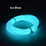 Flexible LED Light EL Wire String Strip Rope Glow Decor Neon Lamp USB Controlle 3M Energy Saving Mask Glasses Glow Line F277(Blue Light)