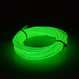 Flexible LED Light EL Wire String Strip Rope Glow Decor Neon Lamp USB Controlle 3M Energy Saving Mask Glasses Glow Line F277(Green Light)