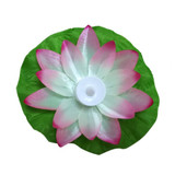 3 Color LED Flood Light Artificial Lotus Floating Flower Shape Lamps For Outdoor Swimming Pool Wishing Party(Pink)