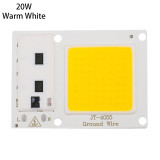 High Power 220V LED FloodlightCool/Warm White COB LED Chip IP65 Smart IC Driver Lamp(20W warm white)