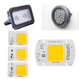 High Power 220V LED FloodlightCool/Warm White COB LED Chip IP65 Smart IC Driver Lamp(20W warm white)