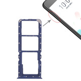 For OPPO A5 / A3s 2 x SIM Card Tray + Micro SD Card Tray (Blue)