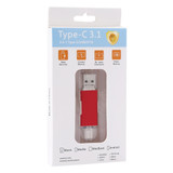 32GB 3 in 1 USB-C / Type-C + USB 2.0 + OTG Flash Disk, For Type-C Smartphones & PC Computer (Red)