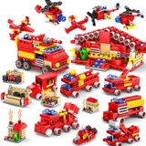 KAZI 16 in 1 Sets Fire Station Building Blocks Compatible City Firefighter Educational Construction Bricks Toys, Age Range: 6 Years Old Above