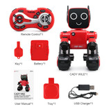 JJR/C R4 Cady Wile 2.4GHz Intelligent Remote Control Robo-advisor Money Management Robots Toy with Colorful LED Light, Remote Control Distance: 15m, Age Range: 8 Years Old Above (Red)