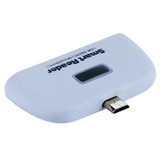 Micro SD + SD + USB 2.0 + Micro USB Port to Micro USB OTG Smart Card Reader Connection Kit with LED Indicator Light(White)