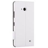 Horizontal Flip Leather Case with Card Slot + Back Cover For Microsoft Lumia 640(White)