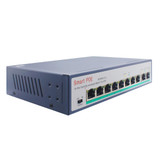 ESCAM POE 8+2 10-Port Fast Ethernet Switch 8-Port POE 10/100M 120W Network Switch, Transmission Distance: 150m(Blue)