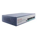 ESCAM POE 4+2 6-Port Fast Ethernet Switch 4-Port POE 10/100M 120W Network Switch, Transmission Distance: 150m(Black)