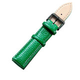 CAGARNY Simple Fashion Watches Band Black Buckle Leather Watch Band, Width: 20mm(Green)