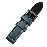 CAGARNY Simple Fashion Watches Band Green Buckle Leather Watch Band, Width: 22mm(Black)