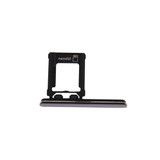 Micro SD Card Tray + Card Slot Port Dust Plug for Sony Xperia XZ Premium (Single SIM Version)(Silver)