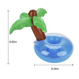 Inflatable Coconut Tree Shaped Floating Drink Holder, Inflated Size: About 21 x 21 x 22cm