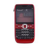 Full Housing Cover (Front Cover + Middle Frame Bezel + Battery Back Cover + Keyboard) for Nokia E63(Red)