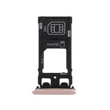 SIM Card Tray + Micro SD / SIM Card Tray + Card Slot Port Dust Plug for Sony Xperia X (Dual SIM Version)(Rose Gold)