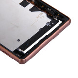Single SIM Front Housing LCD Frame Bezel for Sony Xperia Z3(Brown)